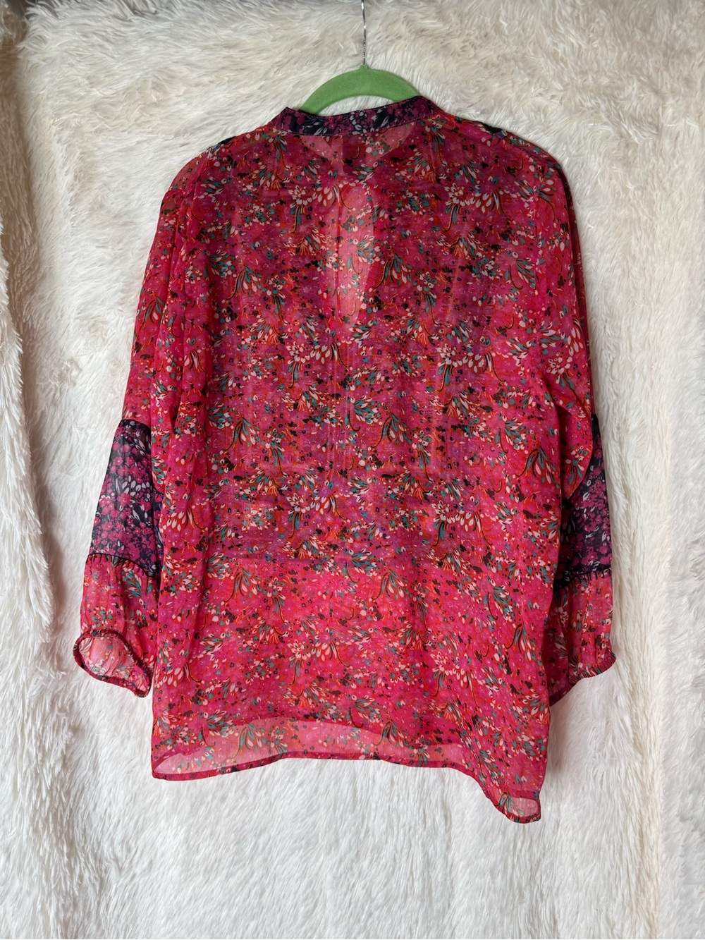 Desigual Romina Boho Embroidered Floral Blouse Size M - Picture 4 of 4